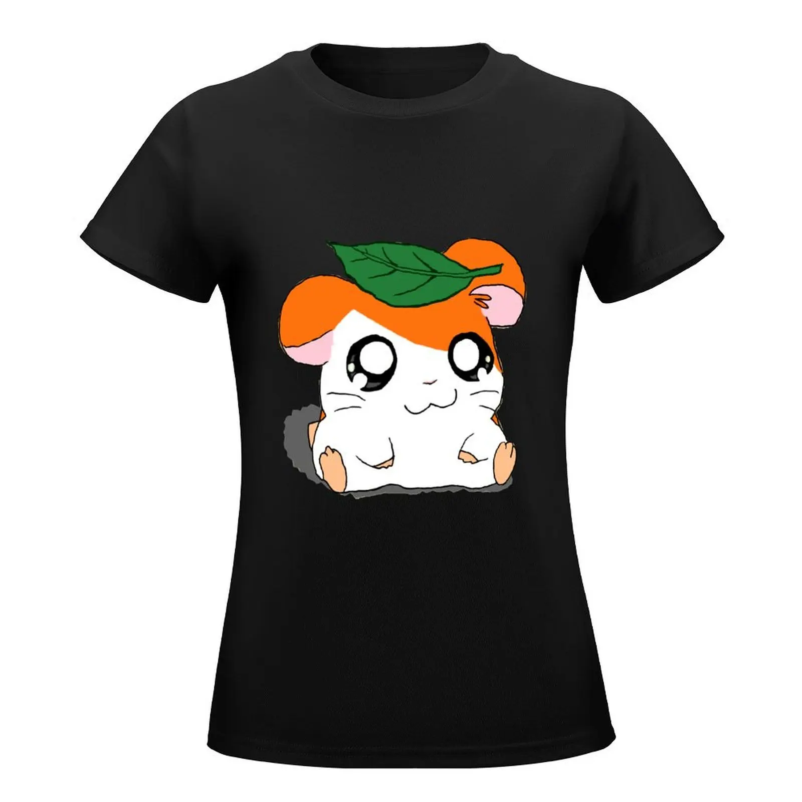 Hamtaro с листьями футболка смешная женская модель Женский Топ