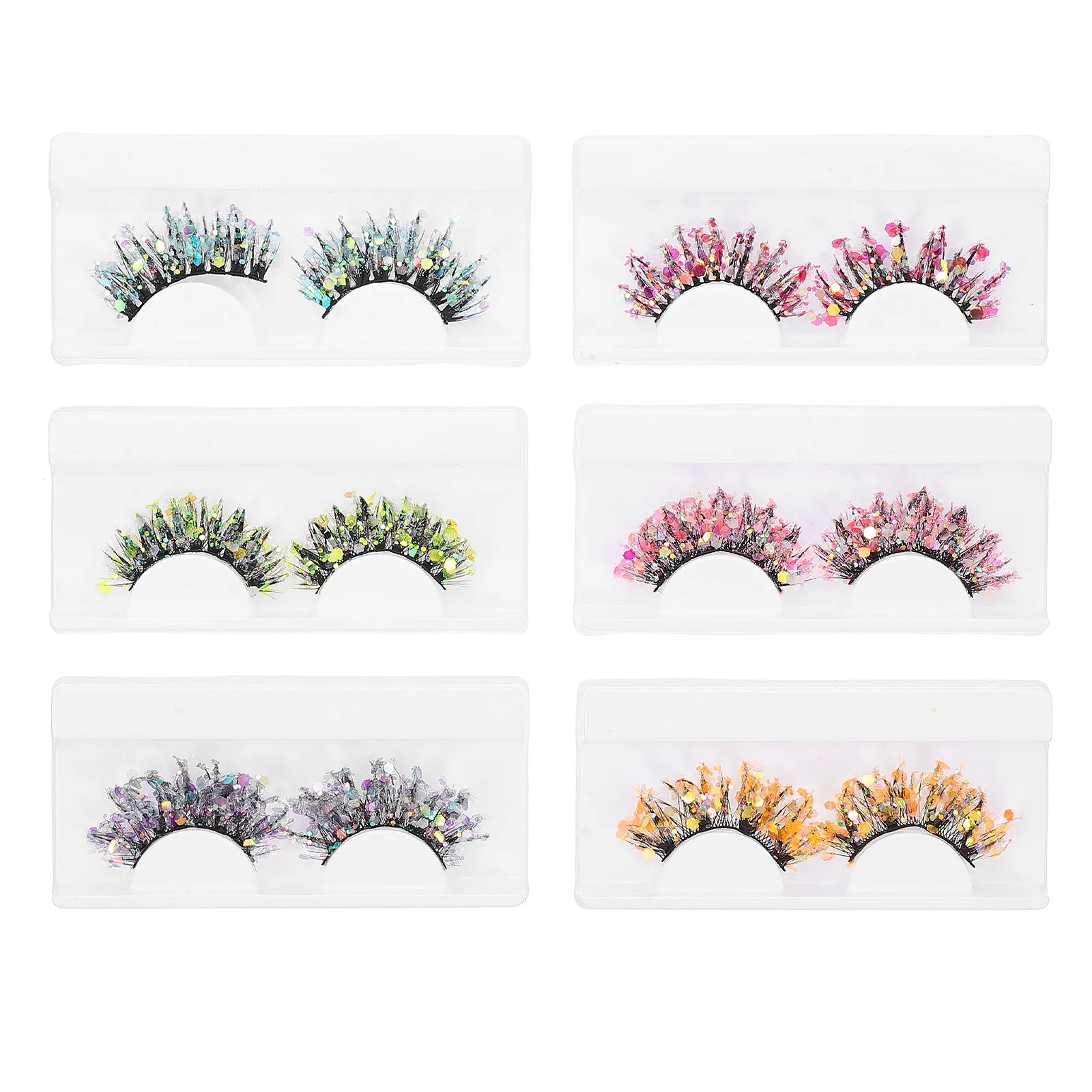 

6 Pairs Natural False Eyelashes Lash Grafting Accessory Makeup Fake Lashes