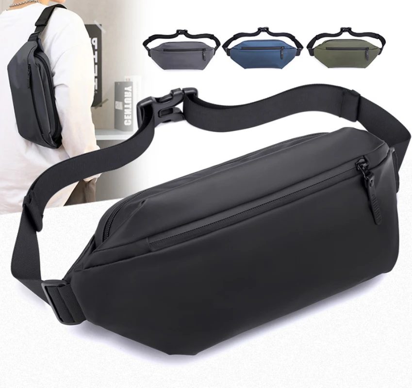 

Men's Package Waterproof Outdoor Sports Bag Canvas Pouch Korean-style Waist Bag Fanny Pouch Crossbody Male Banana Bag Bolsa