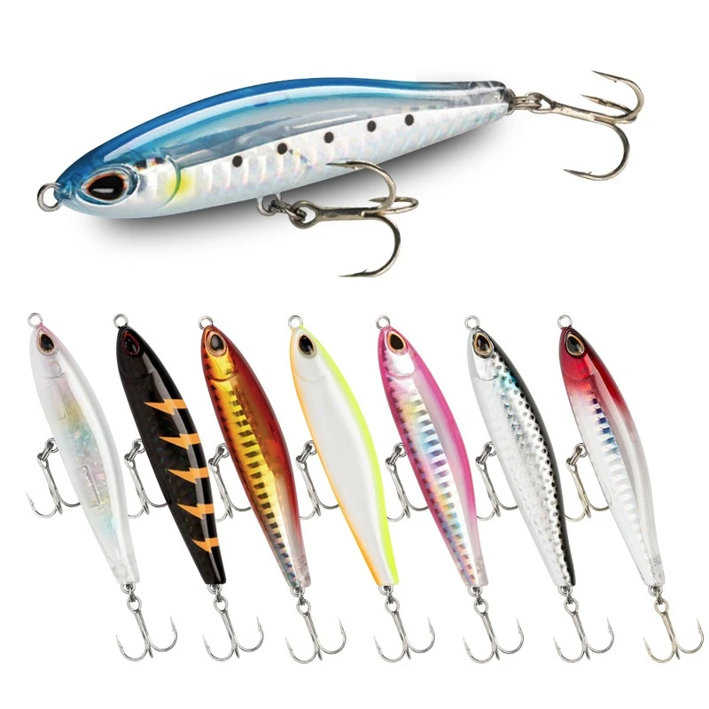 

Thekuai Fishing Lures Minnow Lures Minnow Crank Bait Fishing Tackle Topwater Baits for Bass Trout Saltwater/Freshwater, 1pcs