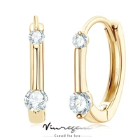 vinregem 925 sterling silver 18k white gold moissanite pass test diamond hoop earrings fine jewelry for women gift drop shipping