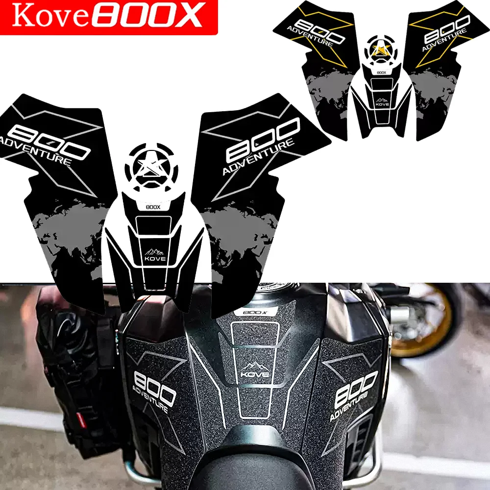 Фото Для Kove 800X Pro Tank Pad Светоотражающая наклейка Аксессуары для мотоциклов Fueltank Side Grafiche Rally Kit Защитная крышка Наклейка X 800 №1