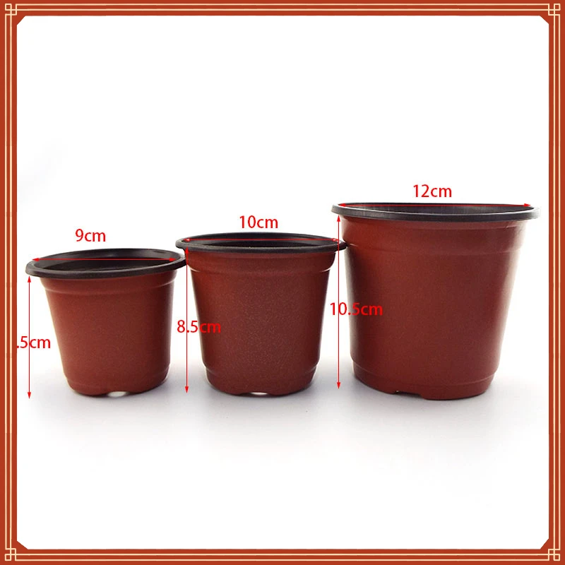 

20pcs/50pcs Plastic Grow Box Fall Resistant Tray For Home Garden Plant Pot Nursery Transplant Flower Pots