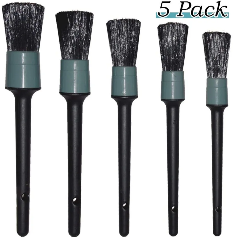 

5pcs Grey Sharpening Wire Car Wash Detail Brush Auto Detailing Brush Car Cleaning Tools Limpieza Coche Automobile Detail