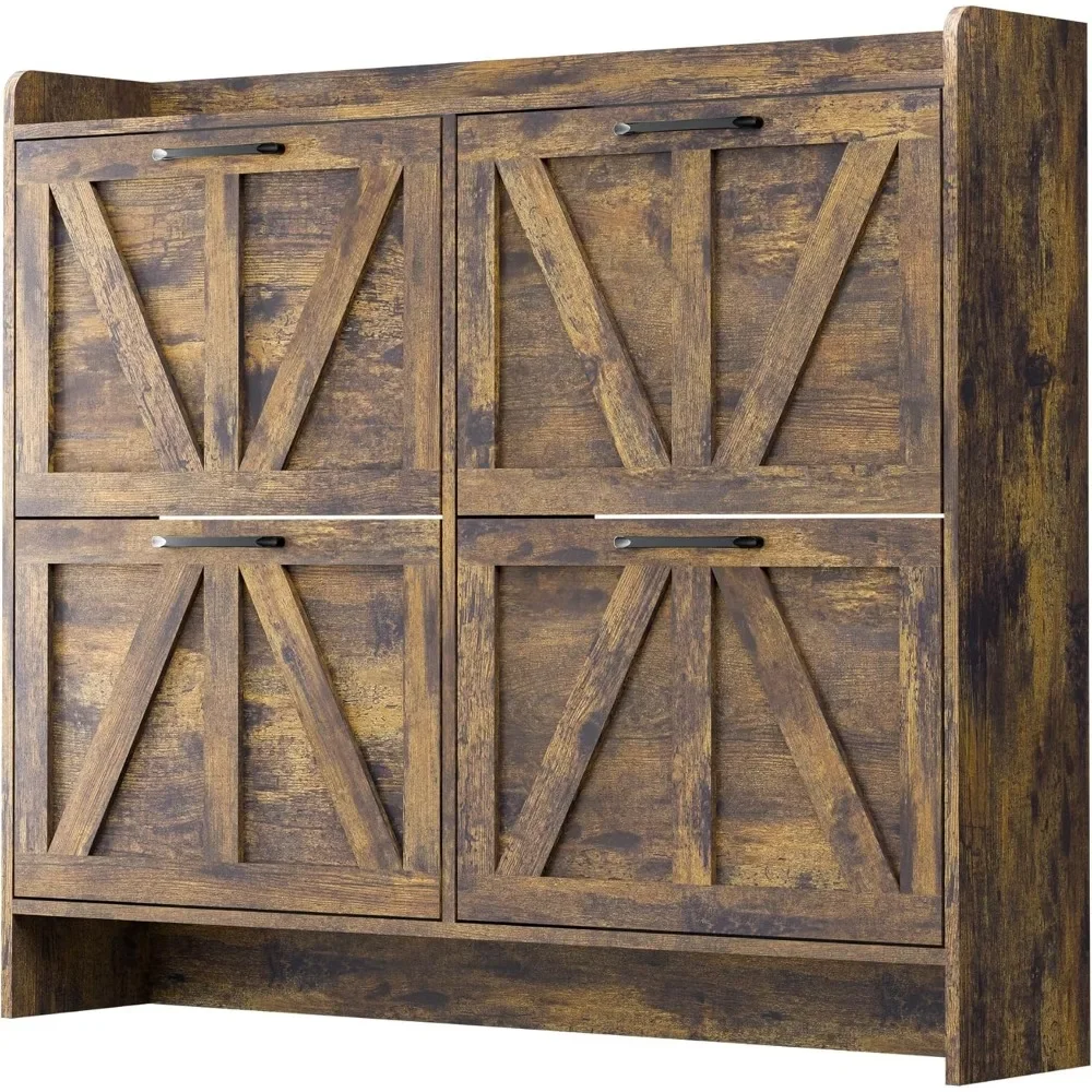 Шкаф для обуви с 4 откидными ящиками отдельно стоящий шкаф органайзер