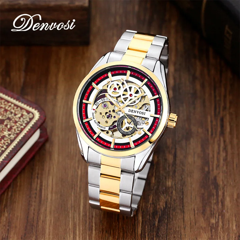 

BENVOSI 2023 New Luxury Fashion Business Mechanical Watches for Women Clock Waterproof Luminous Steel Wristwatch reloj hombre