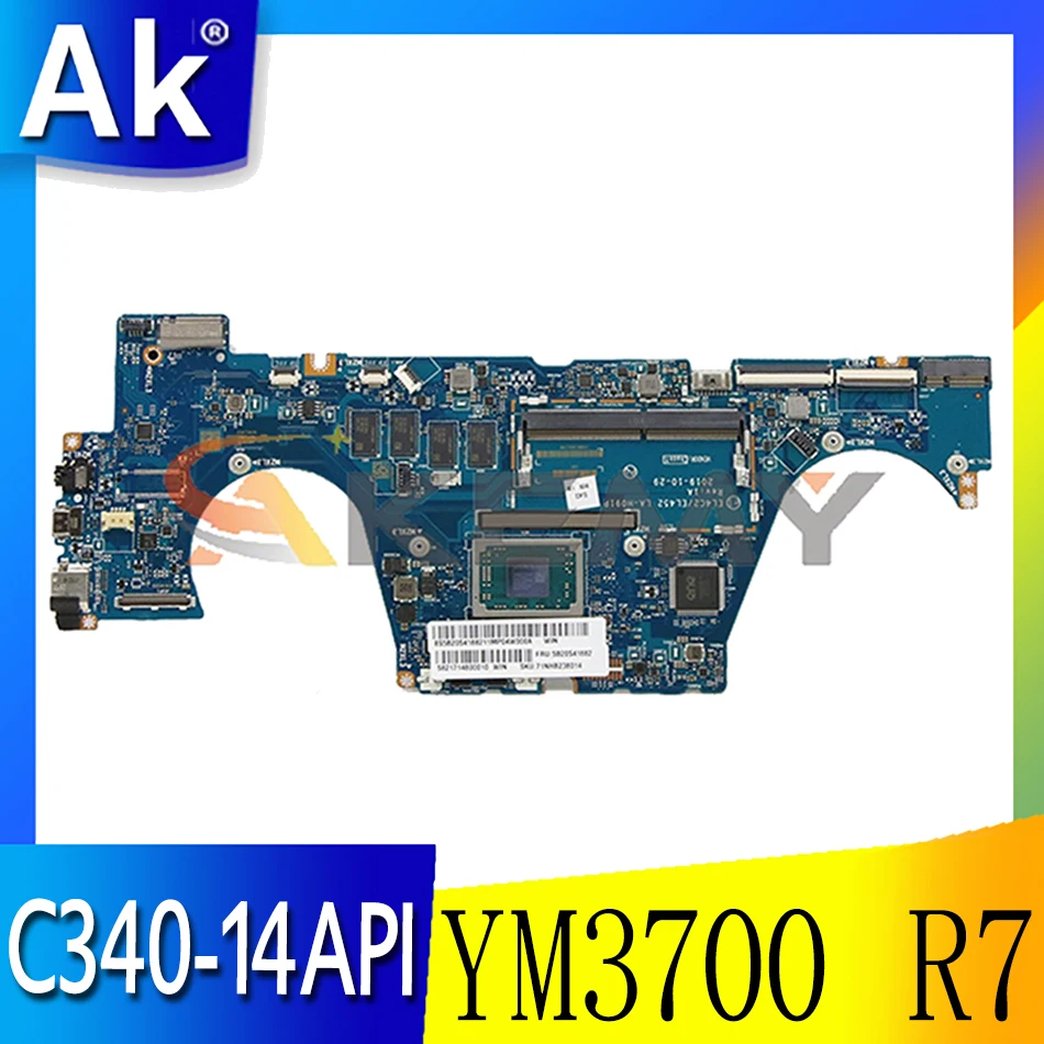 

For Lenovo IdeaPad C340-14API / FLEX-14API / S540-14API laptop motherboard LA-H091P YM3700 R7 4G FRU 5B20S41874 Mainboard