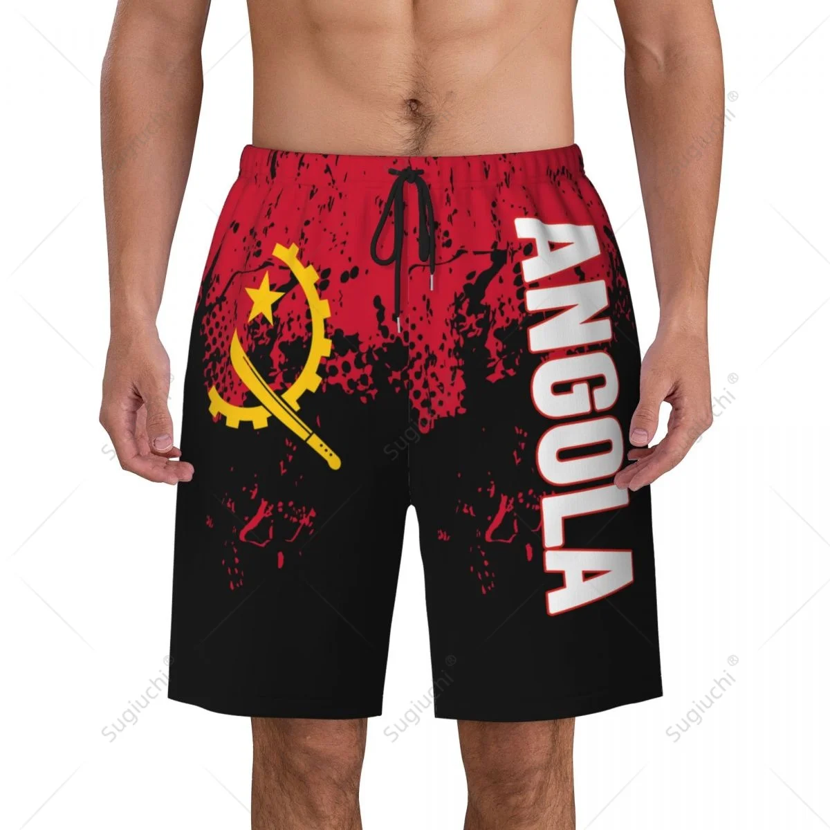 Мужские пляжные шорты с флагом Анголы для серфинга мальчиков Футбольная Одежда