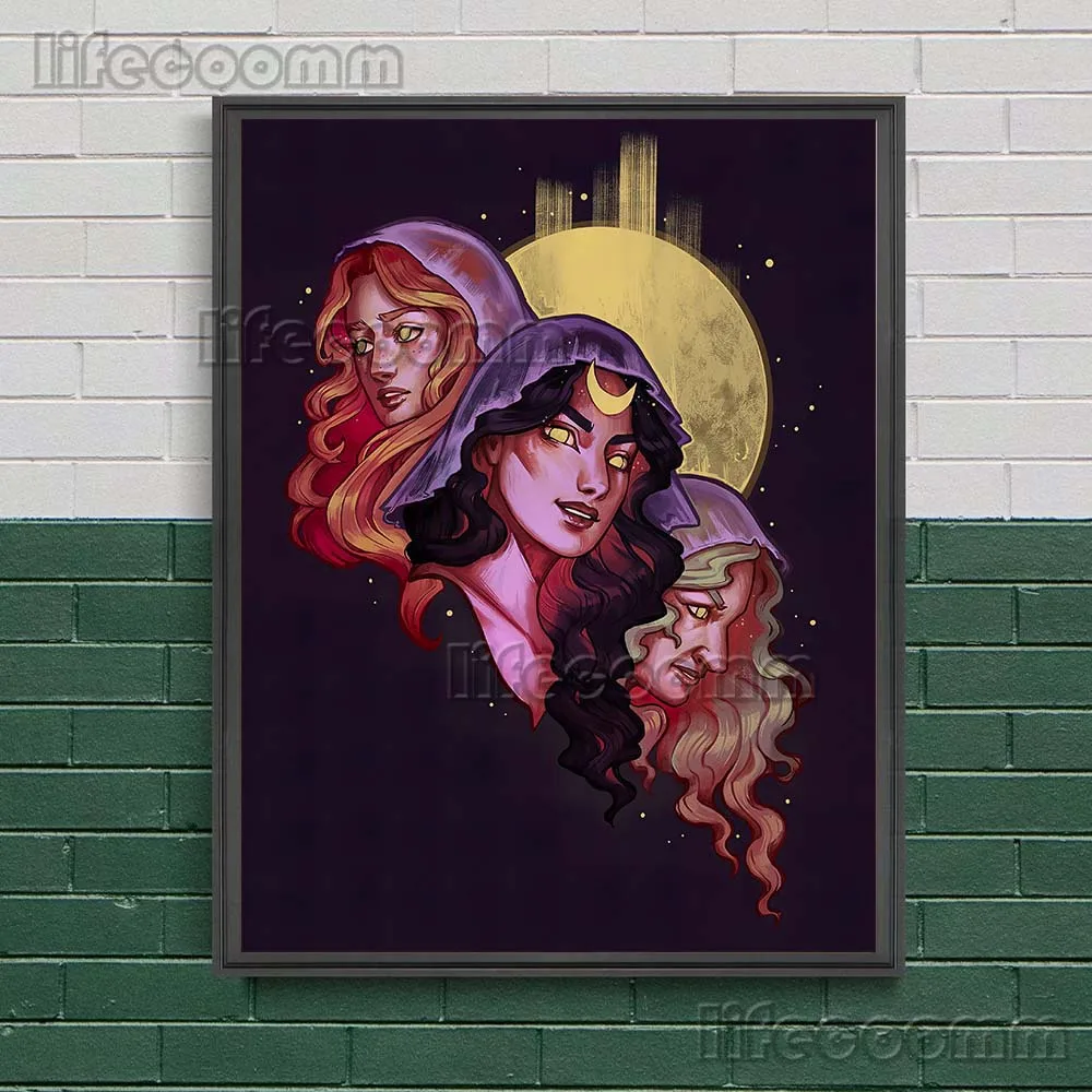 Винтажный настенный постер Moon Wiccan