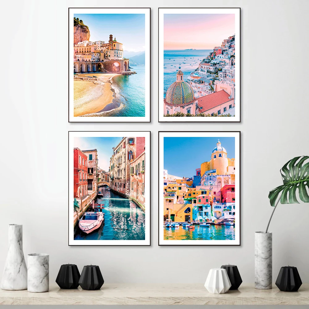 Красочная настенная Картина на холсте Atrani proвид искусство Амальфи постер Декор путешественник подарок Positano итальянская печать Амальфи побережье Красочная настенная Картина на холсте Atrani proвид искусство Амальфи постер Декор путешественник подарок Positano итальянская печать Амальфи побережье