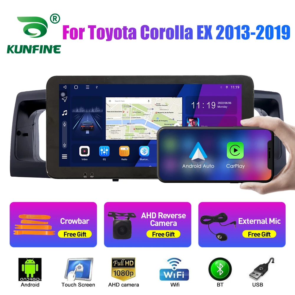 

Автомобильный радиоприемник 10,33 дюйма для Toyota Corolla EX 13-19 2Din Android Восьмиядерный автомобильный стерео DVD GPS-навигатор плеер QLED экран Carplay