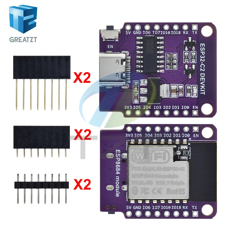 Макетная плата Wemos D1 Mini ESP8266 ESP32-C2 DevKit, серийный модуль ...