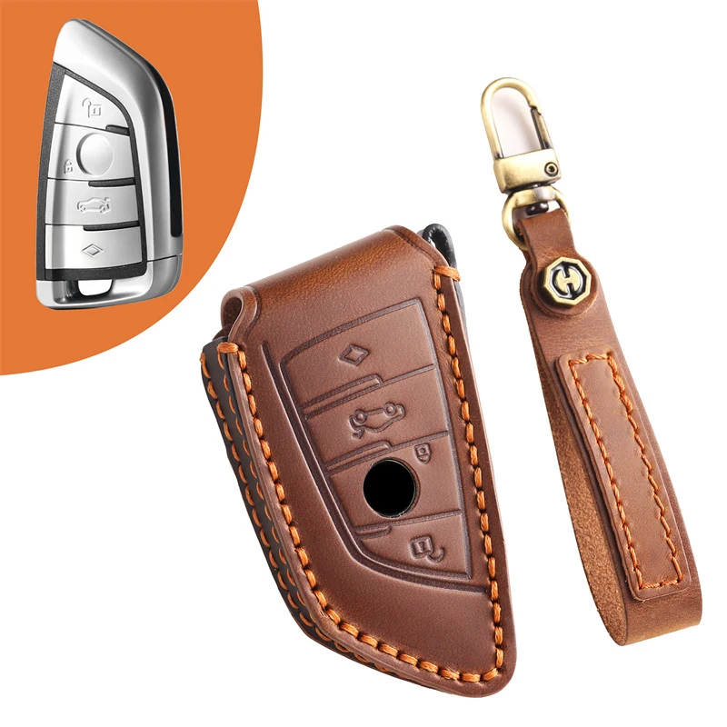 

Кожаный чехол для ключей с 4 кнопками для BMW X1 X3 X4 X5 F15 X6 F16 G30 7 серии G11 F48 F39 520 525 f30 118i 218i 320i