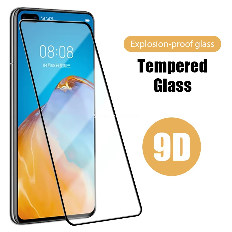 

Закаленное стекло 9D с полным покрытием для Huawei P30 P20 P40 Lite E 5G Pro, Защита экрана для Huawei P Smart S Z Mate 10 20 30 Lite, пленка