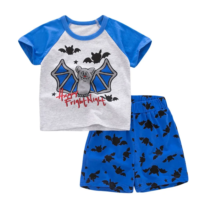 Children's Clothing Bat Sets Kids Baby Boys Cotton T-shirt + Short 2pcs Children Casual Short Sleeve Suit
