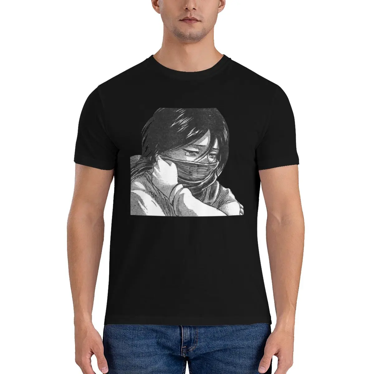 

Футболка Mikasa Ackerman мужская с вырезом под горло