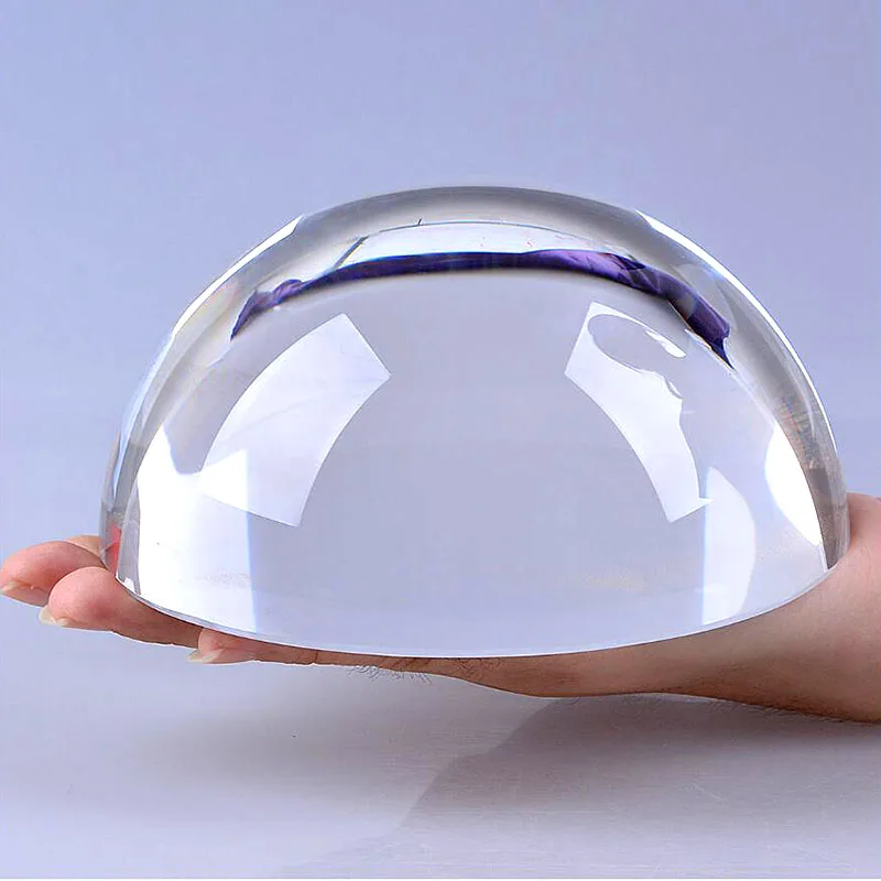 

Crystal Hemisphere Glass Half Ball Paperweight Globe Sphere Dome Magnifiers Semi Home Decor Ornaments Figurines Gifts Miniature