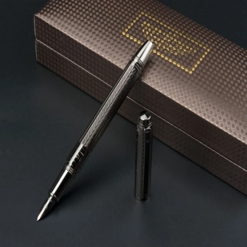 

Ручка HERO hero H610 со спиральной крышкой, золотые и Искусственные Яркие наконечники, подарок для бизнеса и офиса, ручка перьевая с надписью на за...