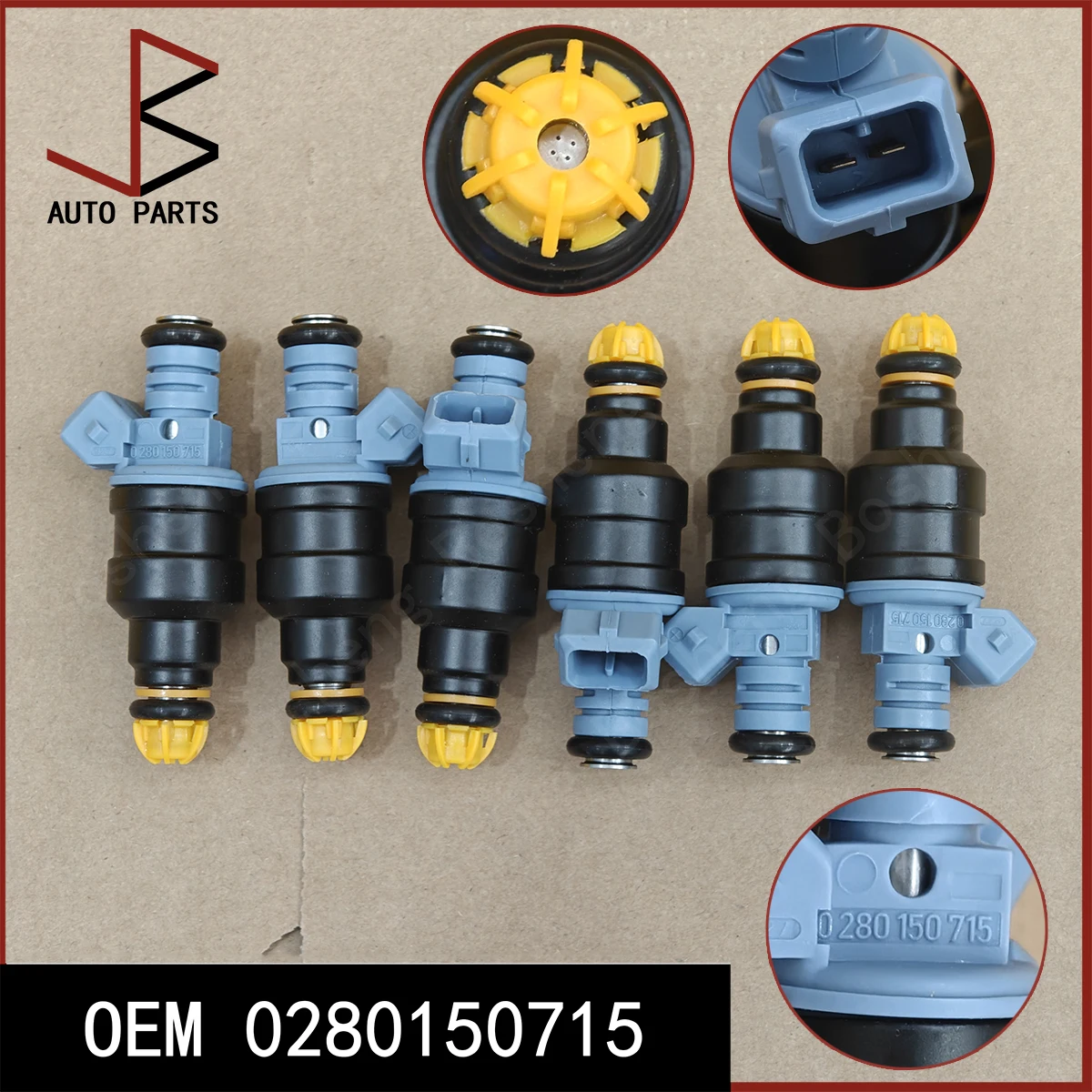 

6 шт. OEM 0280150715 Топливные форсунки для BMW 3 5 7 8 серии Z1 E30 E31 E32 E34 E36 E38 316i 318i 518i 750i M10 B18 1734776