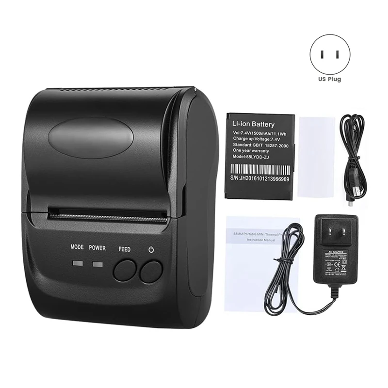 Беспроводной принтер для Iphone POS-5802DD Mini портативный беспроводной USB термопринтер