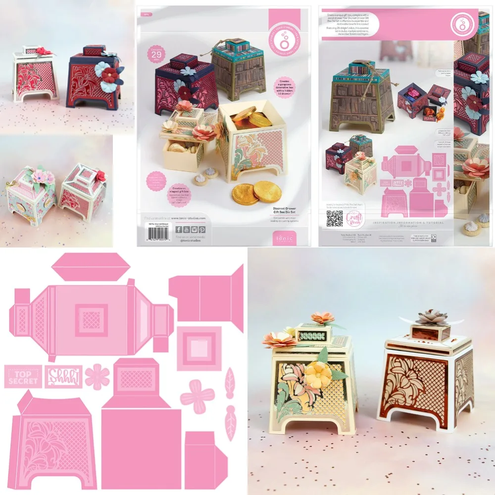 2024 сдержанный милый ящик подарочная коробка вырубные штампы украшение для