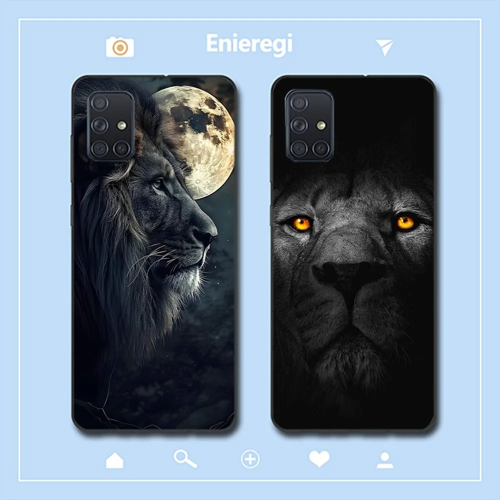 Роскошный чехол для телефона Lion Wild Animals Samsung A 10 11 12 13 20 21 22 30 31 32 40 51 52 53 70 71 72 73 91 Shell