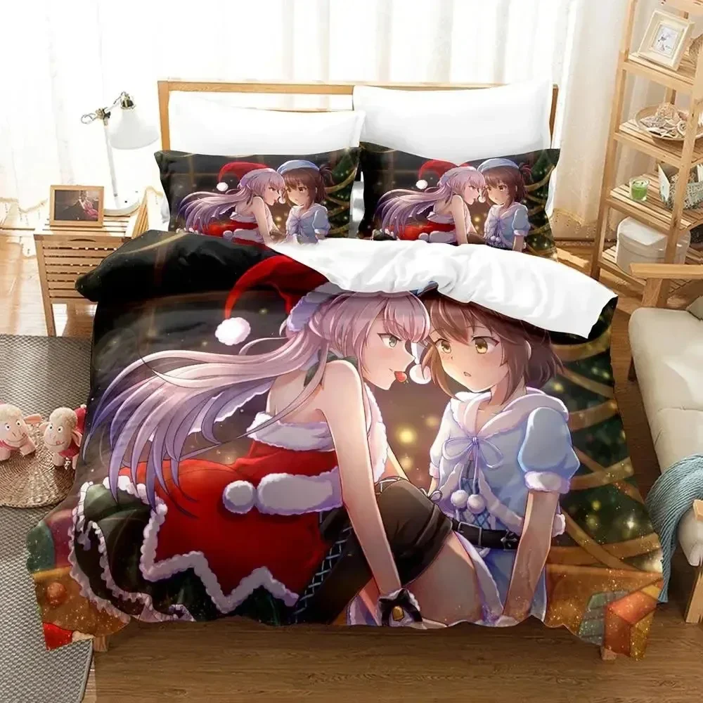 Аниме Toji no Miko Kanami Etou Комплект постельного белья Пододеяльник Постельное одеяло