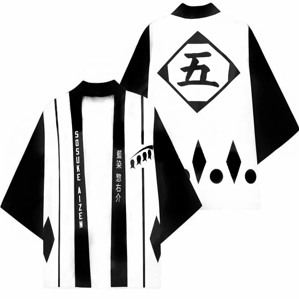 

Bleach Kimonos Anime 3D Print Streetwear Men Women Casual Fashion Cloak Cosplay Costume Japanese Kimono Kids Tops Coats Clothing