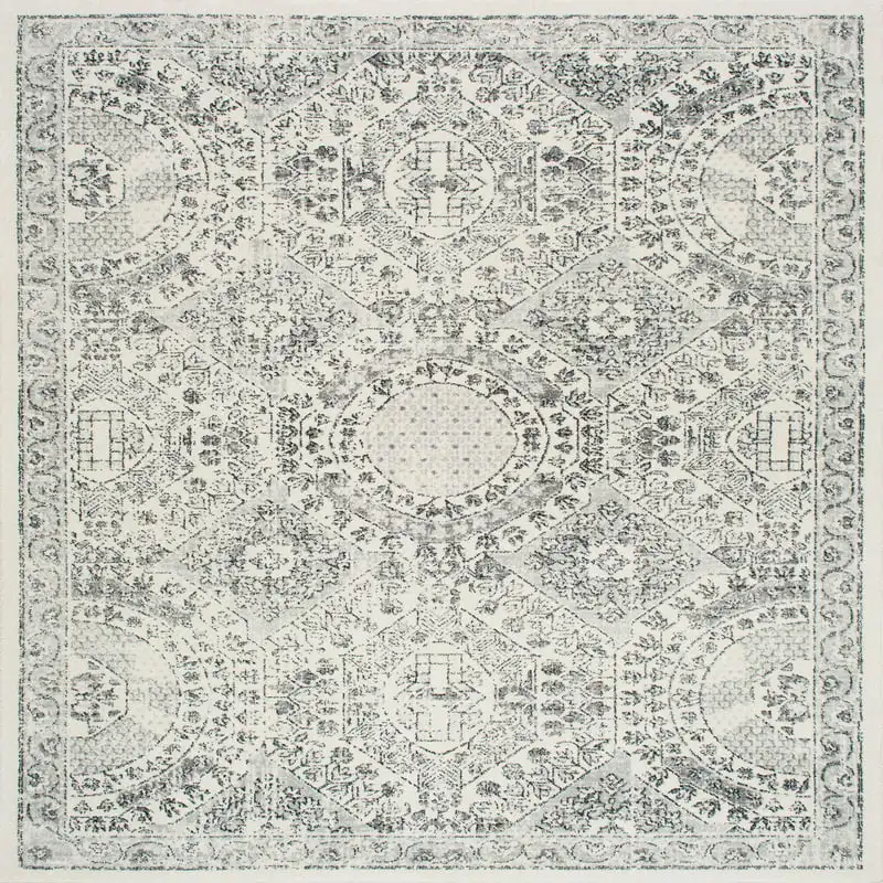 

Vintage Area Rug, 6', Gray