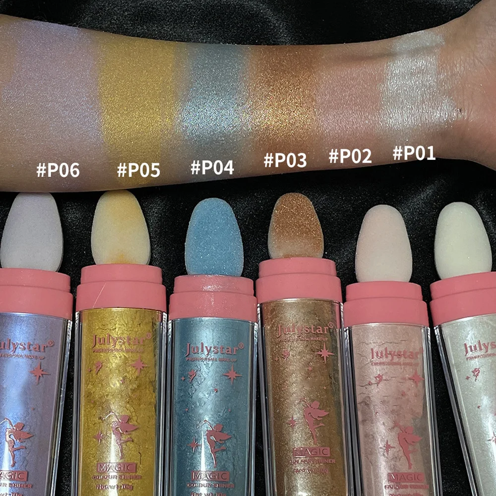 

6 Colors Highlighter Glitter Fairy Powder Contour Shading Powder Shimmer Highlighter Stick Illuminator Makeup For Face Body Gel