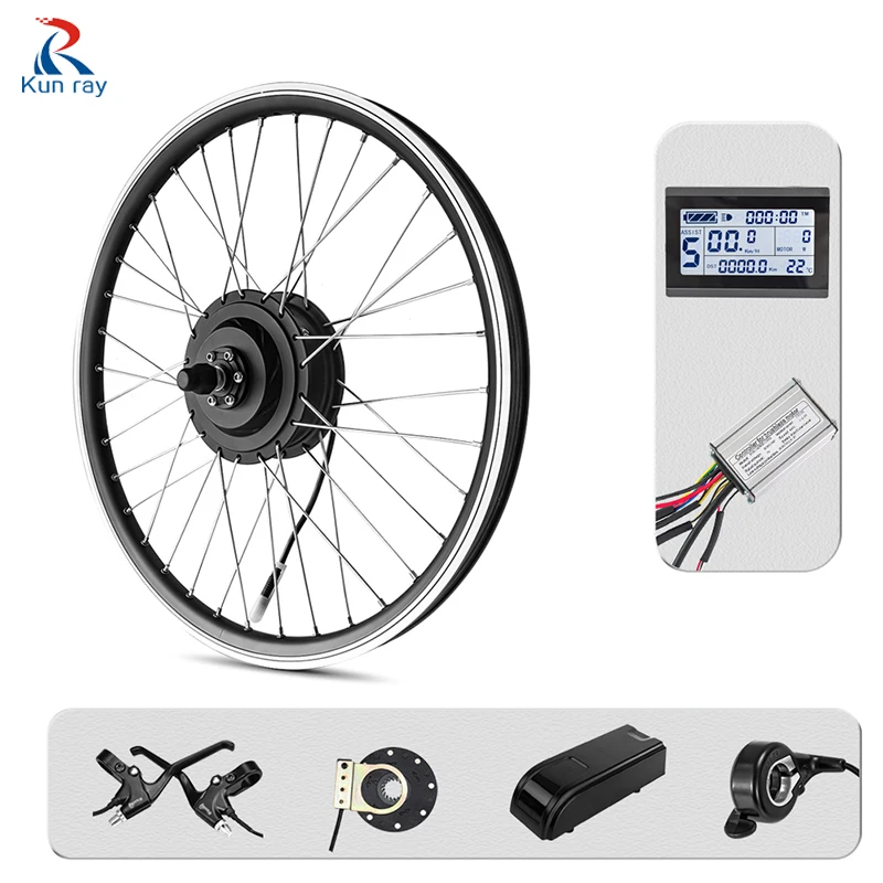 Price Kit de conversión de bicicleta eléctrica, Motor de rueda trasera delantera, 36V, 48V, 500W, controlador sin escobillas con pantalla KT LCD3