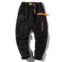 mens joggers with pockets ankel cargo pants male streetwear overalls elastic waist sweatpants new fashion men black pants