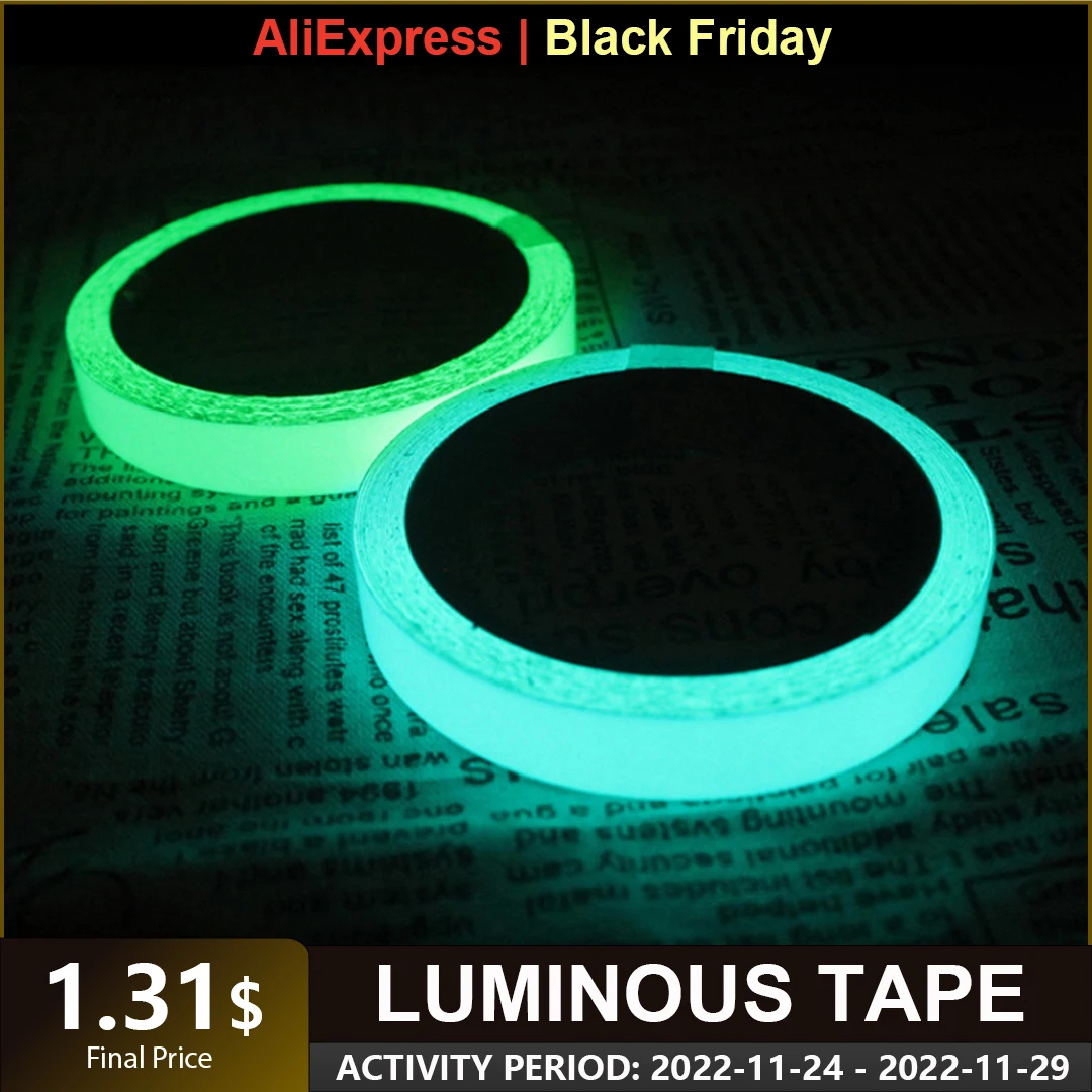 

5m 2cm Luminous tape Fluorescent Night Self-adhesive Glow In The Dark Green Stickers Tape Security Warning Tape Home Decoration