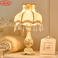 table lamp night desk light tiffany luxury bedroom bedside decorative european mediterranean warm living room study