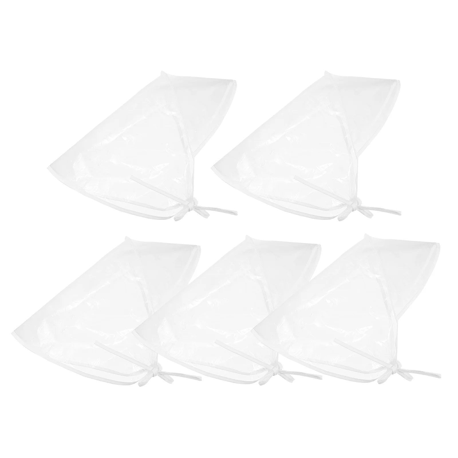 

5 Pcs Almighty Sun Protection Rain Hat Miss Plastic Visor Bonnet Waterproof Clear