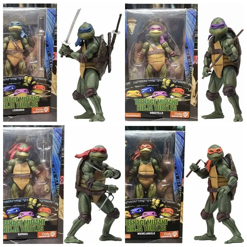 

16CM TMNT Figure Raph Leonardo Donatello Action Figure PVC Collection Doll Teenage Mutant Ninja Turtles Slash Movable Model Toys