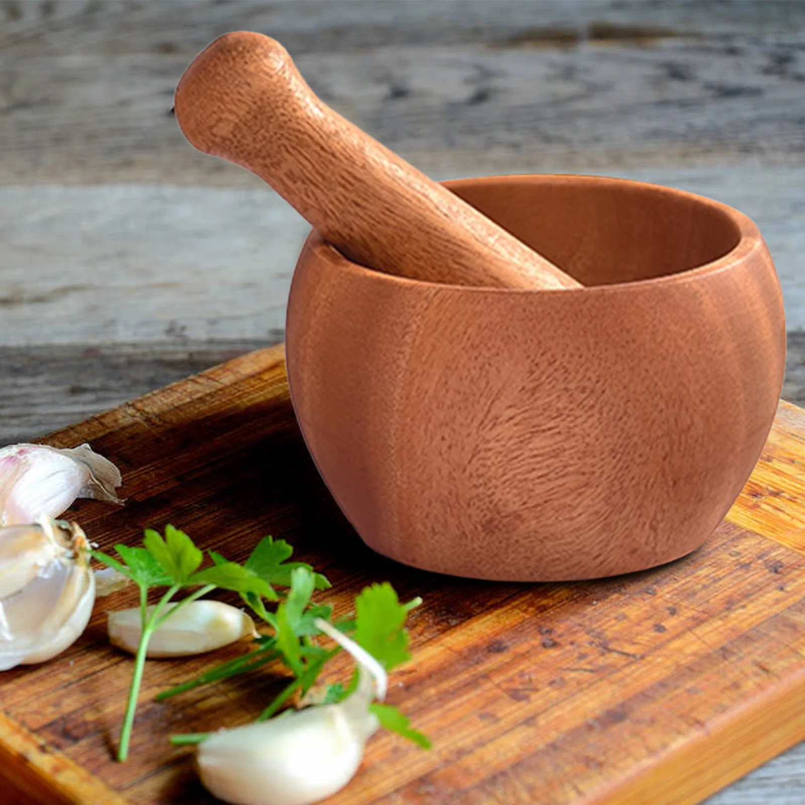 

Multifunction Garlic Press Wood Mortar And Pestle Set Manual Ginger Spices Mortar Pestle Set Grinding Bowl Grinder Kitchen Tool