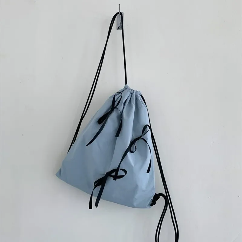 Портативный нейлоновый рюкзак с завязкой-бантом новинка 2024 повседневный