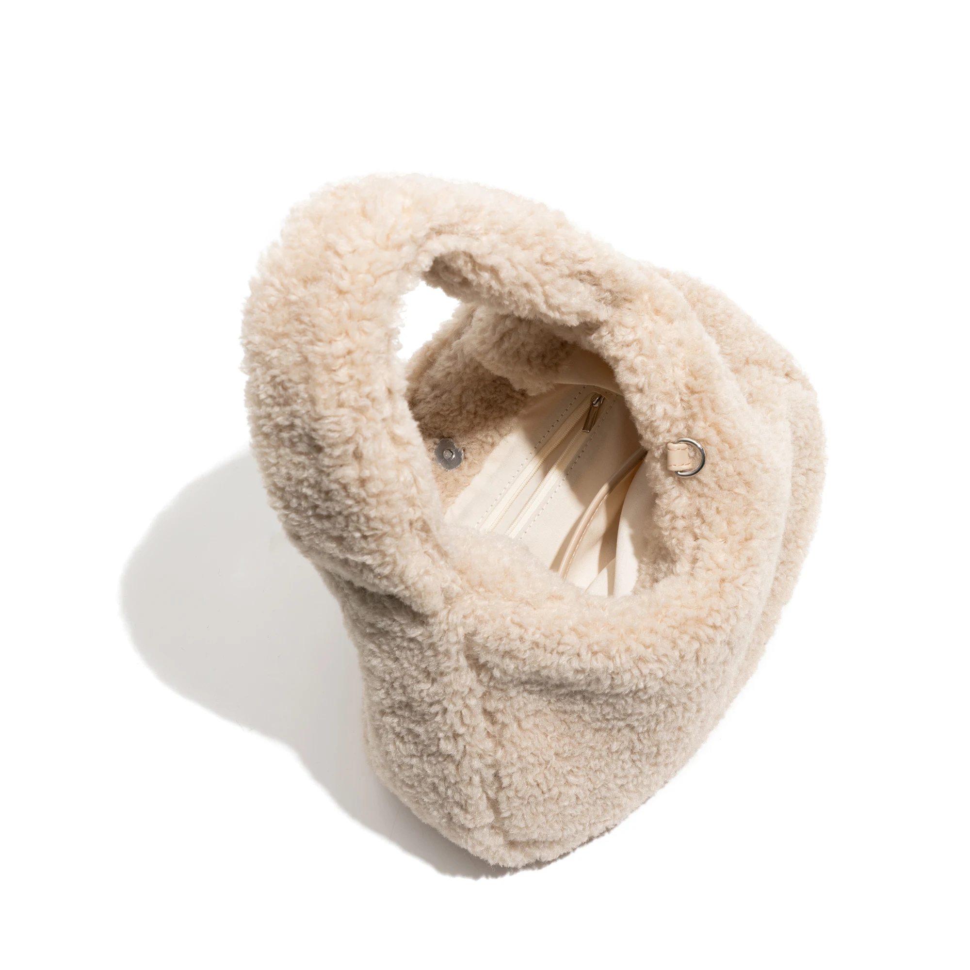 MABULA зимняя плюшевая стильная маленькая сумочка для телефона из овечьей ткани