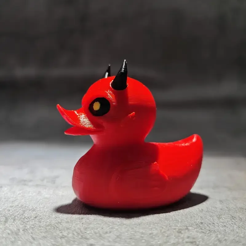 

3D-печатная Статуэтка Дьявольской Утки В Готическом Стиле, Маленькая Темная Утка Для Декора На Хэллоуин