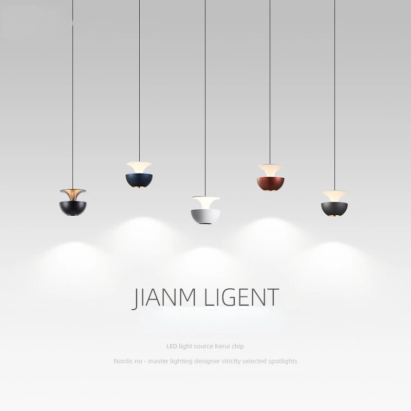 

Nordic LED bedroom bedside small pendant chandelier Simple Apple Acrylic restaurant christmas decoration light Bar pendant lamps