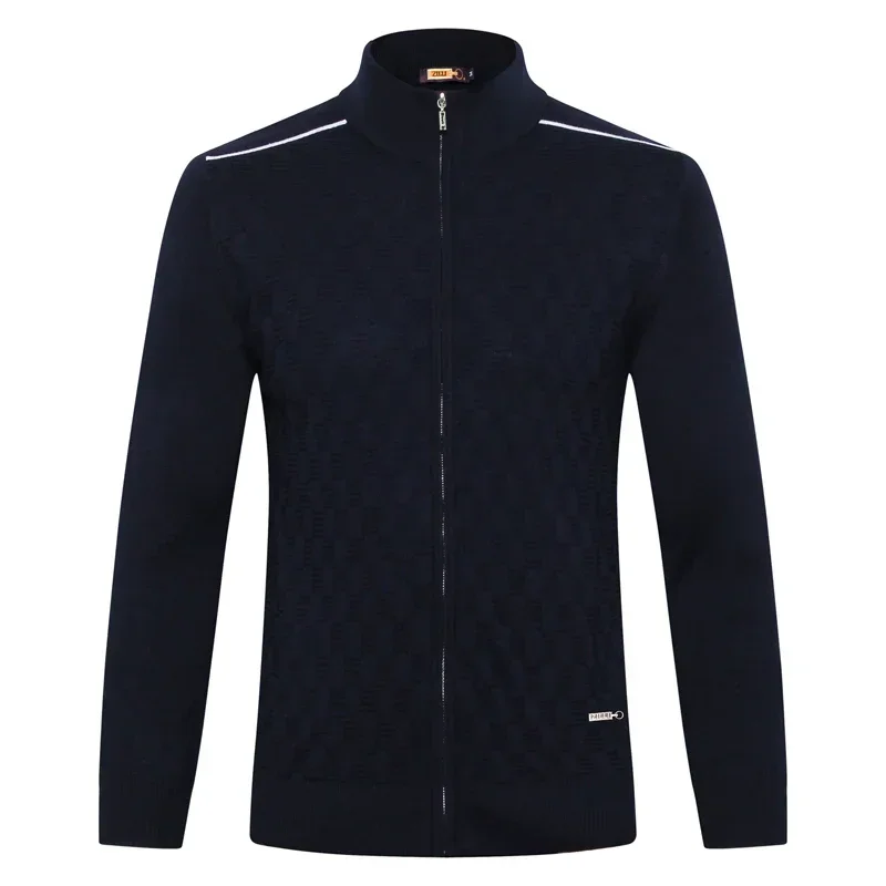 Мужской Повседневный шерстяной кардиган теплый Эластичный свитер большой