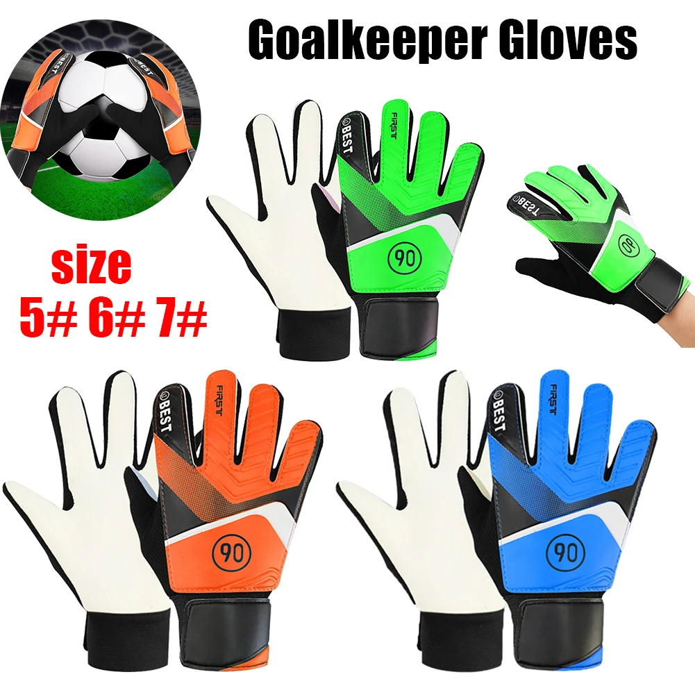 

Children Anti-Slip Goalkeeper Gloves Latex PU Goalkeeper Hand Protection Football Gloves Thickened Latex Goalkeeper Gloves