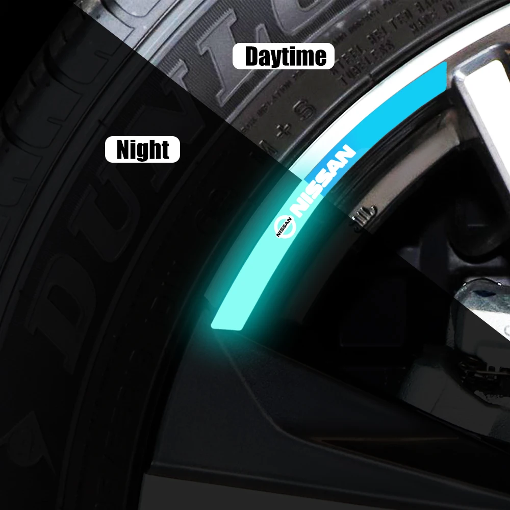 Украшение автомобиля красочные колесные диски светоотражающая наклейка для Nissan