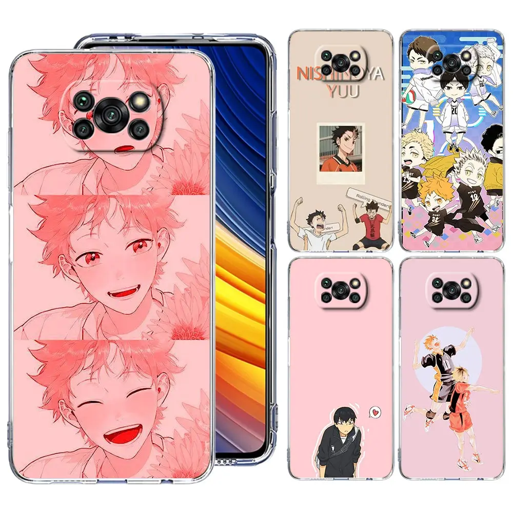 

Haikyuu Anime Volleyball Xiaomi Poco X3 Pro 5G F3 GT M3 M4 X4 Soft TPU funda Cover for Xiaomi Poco X3 NFC Capa Phone Case Shell