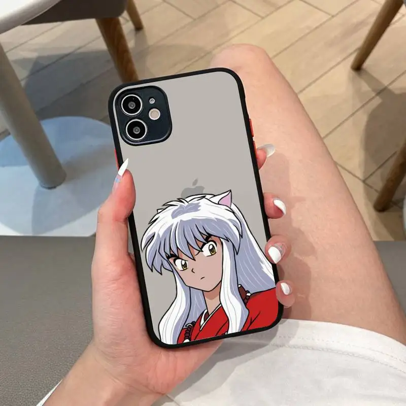 

Hot Japan Anime Inuyasha Higurash Phone Case for iPhone 14 11 12 13 Mini Pro Max 8 7 Plus X XR XS MAX Translucent Matte Cover