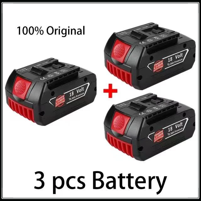 

Batterie Lithium-ion 18V 10ah Rechargeable Pour Perceuse électrique Bosch BAT609 BAT609G BAT618 BAT618G BAT614 + 1 Charger