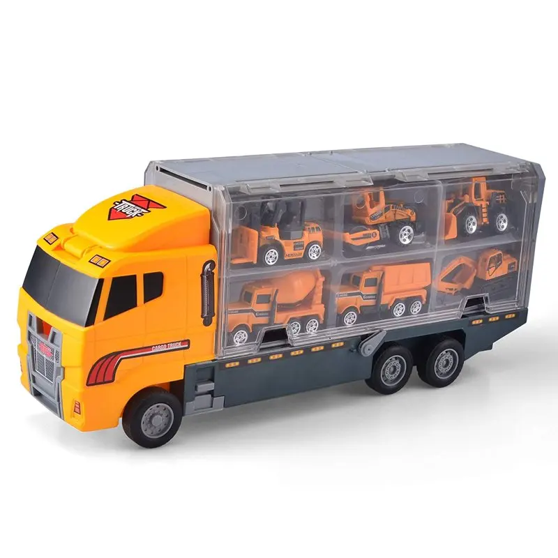 

11 in 1 Die-cast Construction Truck Vehicle Carrier