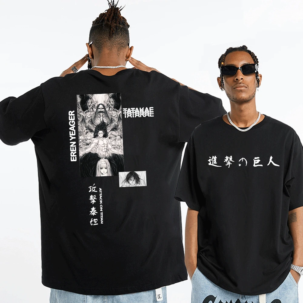 

Anime Attack on Titan T-Shirt Men Women Cartoon Ackerman Mikasa Eren Jaeger Cherry Blossom Graphics T Shirt Clothes Tops Tees