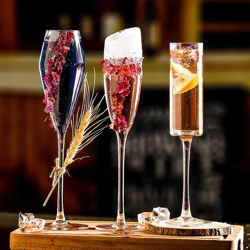 Crystal champagne glass sparkling wine goblet set household creative high-value a pair of cocktail glasses